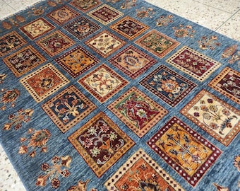 4x7 abstract accent rug, doormat rug, entryway rug, hooked rugs large, nomadic rug, sheepskin rug, bohemian rug, medallion rug, temple rug