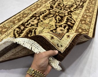 Runner ziehler handmade afghan rug, runner rug, afghan rug, high quality turkmen rug, chobi rug, oriental rug, turkish rug, blue runner rug