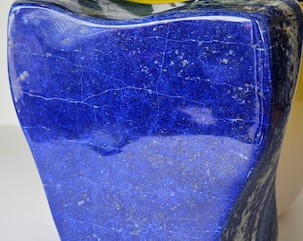 Free Form A+++ Lapis Lazuli , Lapis Freeform, Lapis Lazuli Tumble, Polished Tumble, Crystal decor, blue stone, Pyrite slab, natural lapis