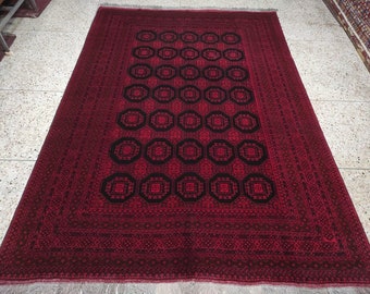 7x10 vintage afghan rug handmade rug afghan kilim bashire rug felpa rug turkoman rug wool kilim rug traditional rug turkish rug
