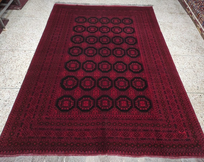 7x10 vintage afghan rug handmade rug afghan kilim bashire rug felpa rug turkoman rug wool kilim rug traditional rug turkish rug
