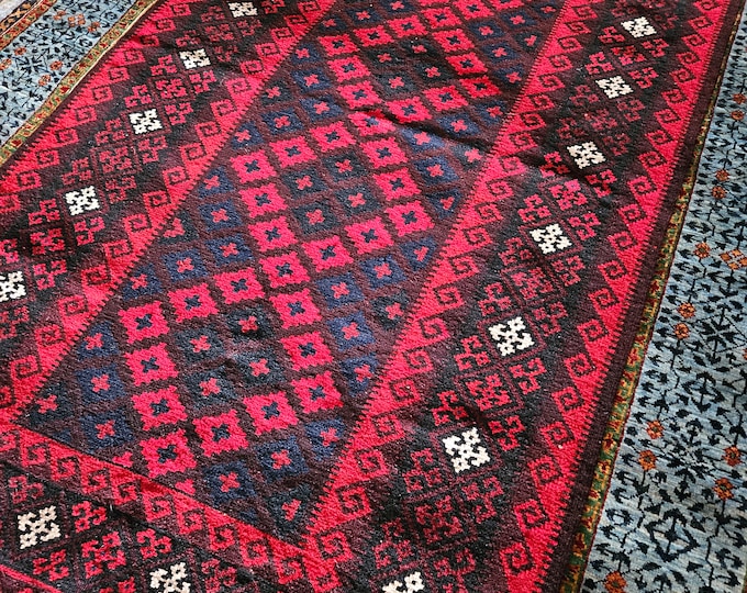 4x7 Afghan Kilim rug, rugs for living room