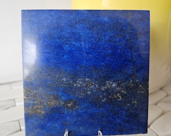 10 x 10 Cm Lapis Lazuli Stone Tile | blue stone, Blue Aventurine, natural lapis, Grounding, Polished stone, willpower, empath, amplification