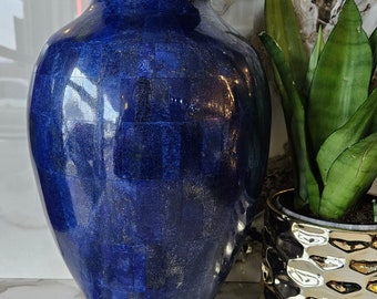 A+++ Lapis Lazuli Vase, Gemstone Vase, Flower Pot, Crystal Pot, Blue stone vase,