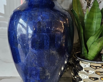 A+++ Lapis Lazuli Vase, Gemstone Vase, Flower Pot, Crystal Pot, Blue stone vase,