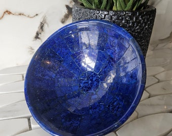 Pure Lapis Lazuli Plate Dish, Gemstone Crystal, Dinnerware, Serving Plate