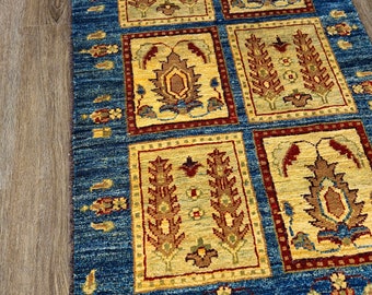 Runner Rug Chobi Afghan Runner Rug Wool Rug Handmade Rug Woven Rug Carpet Rug Area Rug Floor Rug Home Decor Rug Runner Geometric Runner Rug