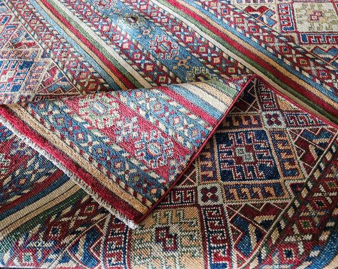 Kazak Rug Large Persian Carpet Caucasian Rug Kazakh Rug Area Rug Large Vintage Rug Afghan rug Turkmen rug geometric rug Vintage Persian rug