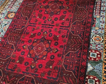 Excellent 3x7 Afghan Handmade Rug, farmhouse decor, manta patron, tiger rugs mandir for home, small rug, natura gerta, white rug, boho rug