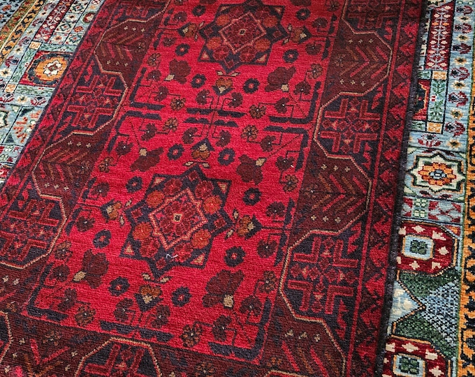 Excellent 3x7 Afghan Handmade Rug, farmhouse decor, manta patron, tiger rugs mandir for home, small rug, natura gerta, white rug, boho rug