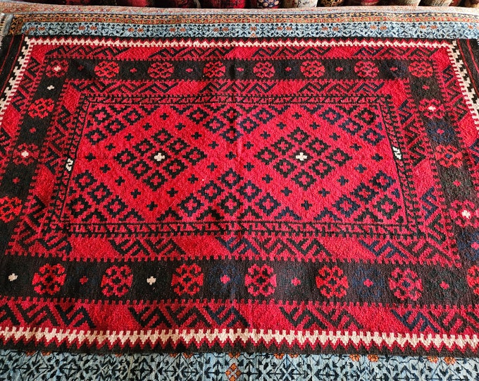 Handwoven Afghan Kilim | Handmade Rug | Accent Rug | Tribal Rug | Living Room Rug | Bed Room Rug | Organic Rug | Woolen Rug | Gift for her