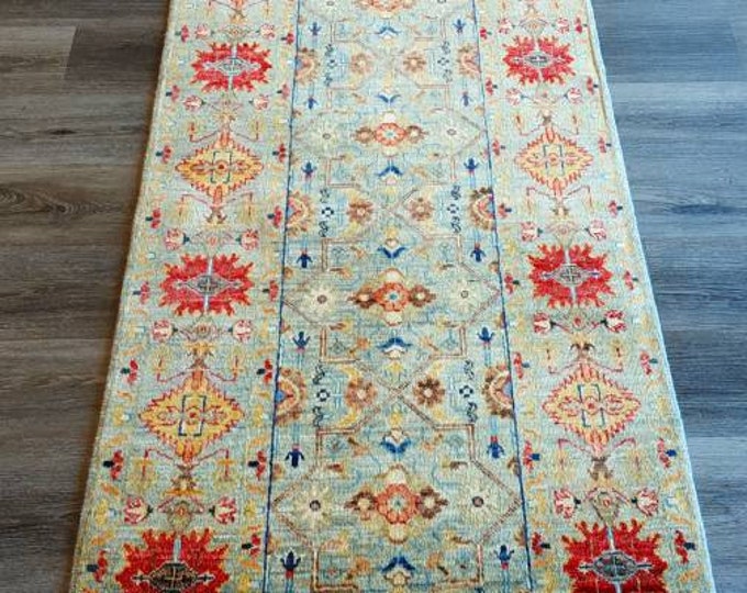 Runner rug Ziegler traditional rug, decor, oushak vintage rugs, housewarming gift, rugs for living room, vintage rug, modern rug, faded