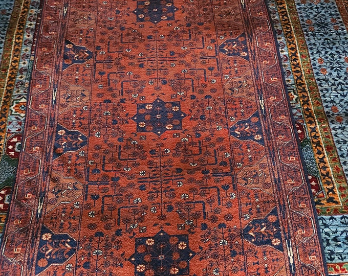 Afghan Runner, kitchen rug, baluch rug, sewing, boho rug, kilim rug, vintage rug, braided rugs, hand made rug, bokhara rug, office rug