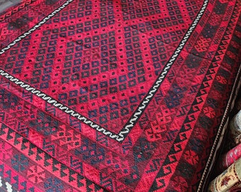 7x10 Afghan Kilim Rug, natural, indoor rug, home depot, washable rug, custom personalized, small rug, rustic decor, vintage carpet