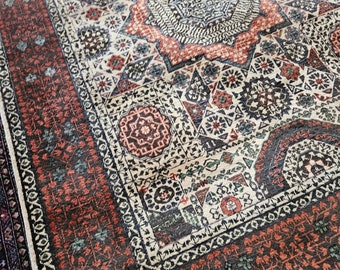 Afghan Blue Rug, 5x7 rug, surya rugs, bedroom rug, manta patron, afghan rugs, turkey rug, rugs for living room, colorful rug, 5x7 handmade