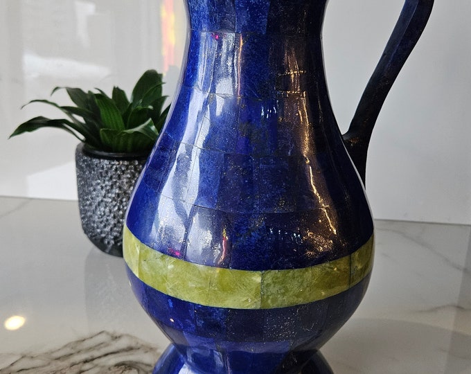 Lapis lazuli, Lapis Lazuli Water Pot made with high-quality Badakhan Lapis Lazuli in Afghanistan, Gifts, Gift for her, Gift for him