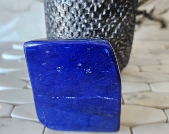 A++ Lapis Lazuli Free Form, Raw Natural Blue Stone, Amethyst, large bead, Crystal decor, intuition, pebbles, leadership, Stone Slice