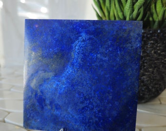 10x10 Lapis Lazuli Stone Tile | Calmness, Stone Slice, natural lapis, Crystal Towers, Grounding, Tumbled, Healing Crystal, Strength