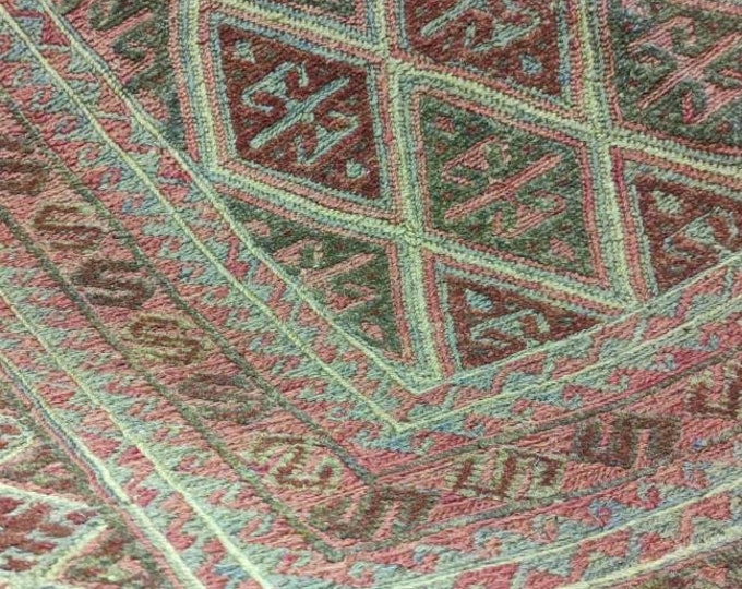 4.11x5.11 Ft Barjasta Afghan kilim rug,Bidsize tribal Kilim rug, nomadic Afghan Tribal mushwani kilim rug, 100% wool nomadic kilim rug