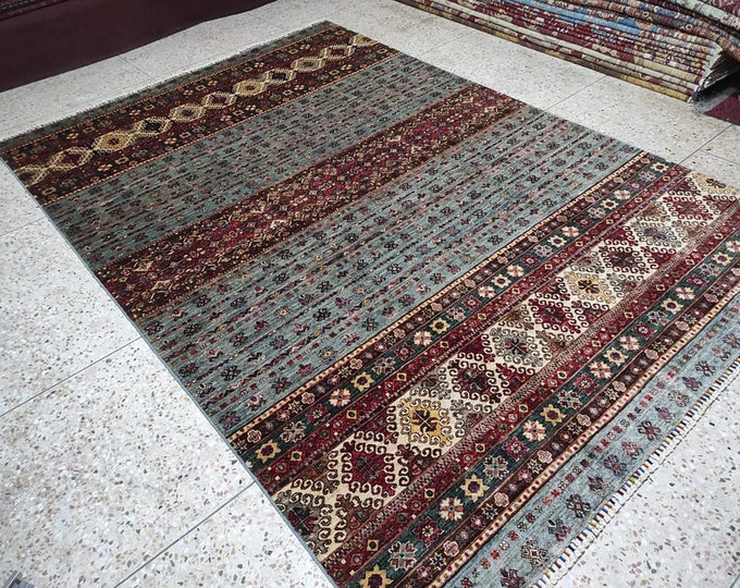 7x10 afghan rug, turkish kilim rug, housewarming gift, floor rug, woven rug, small rug, decorative rug, home decor rug, floor rag rug