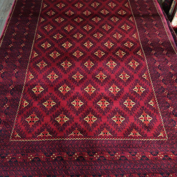 7x10 rug Afghan Khalmohamadi persian rug, bohemian rug, aztec rug, floor rug, fringe rug, dusty rose rug, chindi rug, carpet bag purse