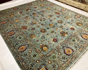 10x8'3 Mamluk Afghan Rug Handmade Rug | Home decor rug, Washable rugs, Hand-knotted creations, Home sign, Valentine's gift, Eco-friendly