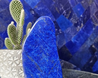 Free Form A++ Lapis Lazuli, Reiki Chakra Stone, Lapis Palm Stone, Strength, leadership, Cabochon, Tumbled Crystals, amplification Birthstone