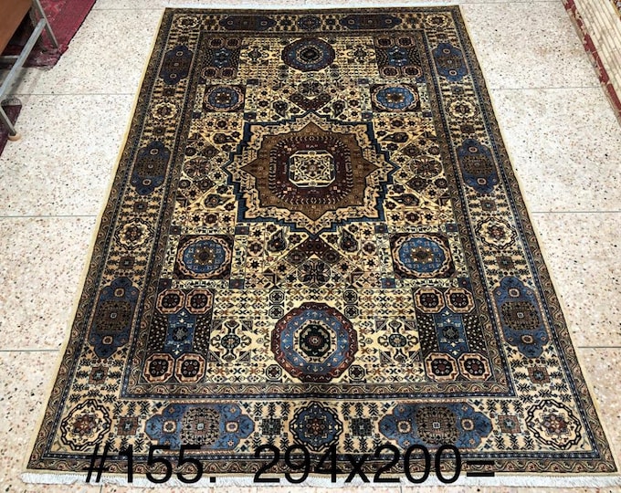 7x10 High Quality Afghan Rug, bokhara rug,teal rug, turkish kilim rug, kaws rug, homemade christmas gifts, midcentury rug, entrance rug