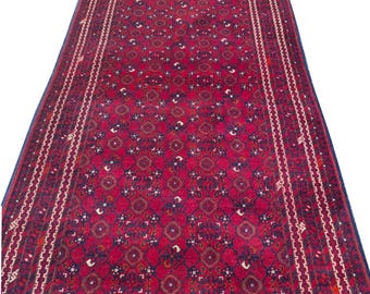 Afghan handmade runner rug, excellent quality of natural wool. Persian designed, long lasting, durable and hand-knotted
