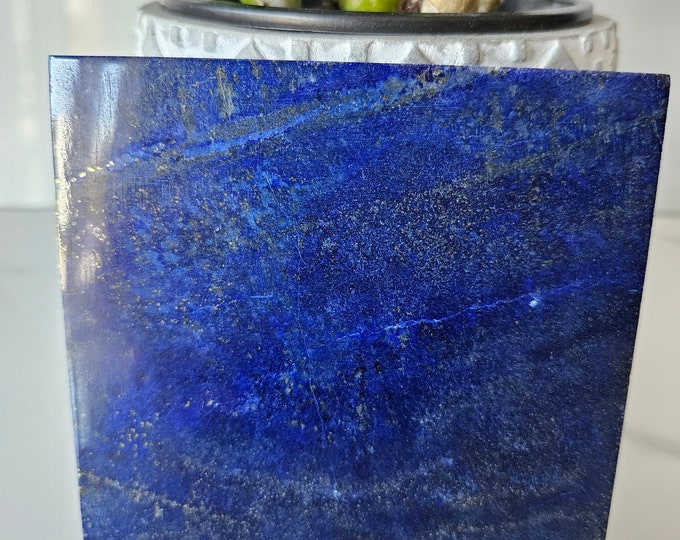 10x10 Lapis Lazuli Stone Tile | Crystal Towers, Nurturing, amplification, crystal gift, crystal heal, Earth Stone, Polished, willpower
