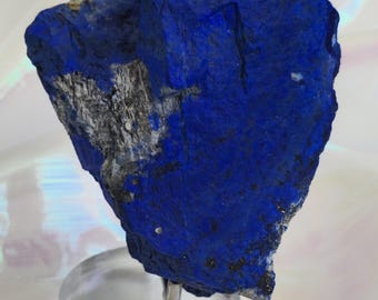 Raw Lapis Lazuli Crystal Natural Deep Blue Stone with Pyrite, Unpolished Afghan Gemstone, Collector's Specimen, Healing Crystal Display