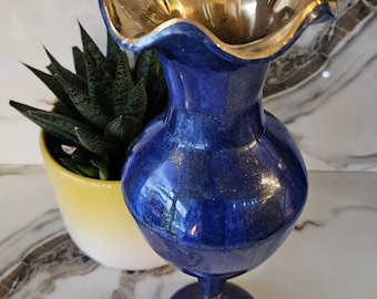 A+++ Lapis Lazuli Vase, Gemstone Vase, Flower Pot, Crystal Pot, Blue stone vase,