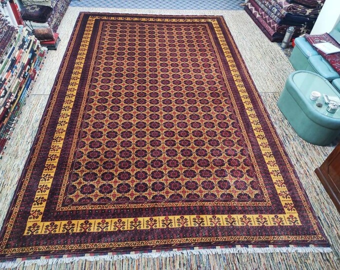 10x16 Feet Large Persian Designed Afghan Handmade Rug, with 100% Wool