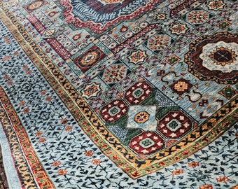 6x8 Mamluk Rug With High Quality Merino Wool | bokhara rug, navajo rug, carpet bag purse, sumak rug, sumac rug, office rug | Rugs for rooms