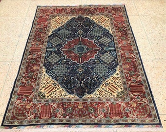 5X7 Ft Volayati handmade rug turkmen afghan Rug, oriental, nursery decor, afghan rug, home decor rug, dusty rose rug, tribal rug bedroom rug