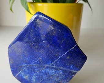 Free Form A+++ Lapis Lazuli , Lapis Freeform, Lapis Lazuli Tumble, Polished Tumble, Crystal decor, blue stone, Pyrite slab, natural lapis