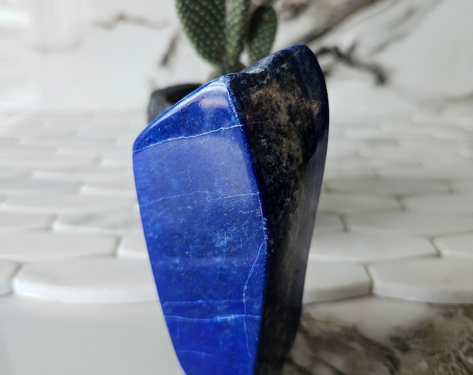 A++ Lapis Lazuli Free Form, Raw Natural Blue Stone, courage, Cabochon, crystal heal, mosaic stone, Stone Slice, Confidence, soothe migraines