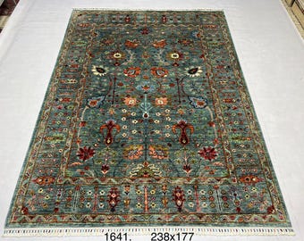 Handmade Traditional Afghan Kazak Carpet, Super Fine Handmade Area Living Room Rug