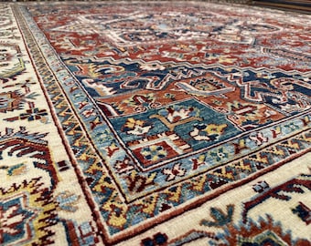High Quality Handmade Afghan Mamluk Rug, Persian-Style Wool Kilim, HazaraTraditional Rug 8 x 10 Ft