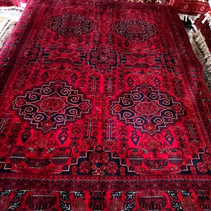 5X7 Ft Highest quality Double Knotted Beljik Soft Well-made Afghan Merino Handmade Area Rug, Hand-knotted Oriental Geometric Rug