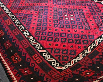 7x10 Afghan Kilim Rug, flower shape rug, kids rug, circle rug, punch needle rug, bedroom rug, moss rug, rag rug, navajo rug, traditional