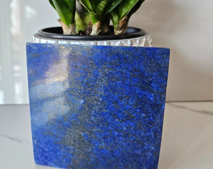 10x10 Lapis Lazuli Stone Tile | flat back, Relieves Stress, flagstone, soothe migraines, royal blue, marble, Nurturing