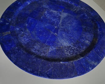 30 cm Pure Lapis Lazuli Plate Dish, Gemstone Crystal, Dinnerware, Serving Plate