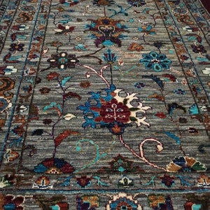 3.4 x 5 ft, handmade afghan rug, persian rug, turkmen rug, bukhara rug, wool rug, antique rug, area rug, oriental rug, turkish rug, turkoman rug