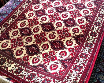 Authentic Area Afghan / Persian Handmade 4x6, sumak rug, girlfriend, blanket, hooked rug large, manta patron, pillow, cool rug, exclusive