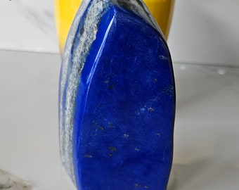 Authentic Free Form A+ Lapis Lazuli, Lapis Freeform, Polished Tumble, Earth Stone, polished slab