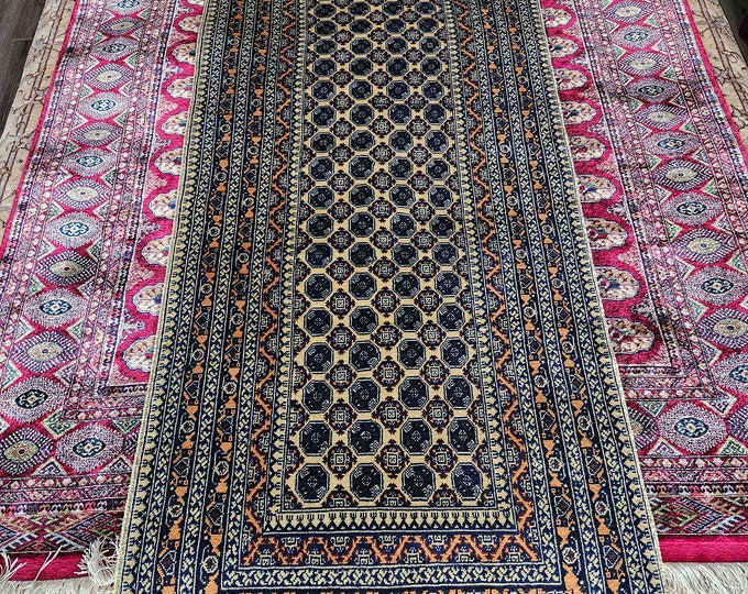 Stunning Soft handknotted Khamyab rug made with Famous Ghazni Wool Runner Rug, Kitchen Rug, Hallway Runner Rug, Long Runner Rug, Turkish Rug