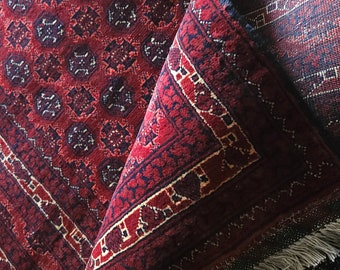 Stunning well-made Afghan khawaja roshnae runner rug made with soft sheep wool on a wool f, runner, hallway runner, woolen runner rug
