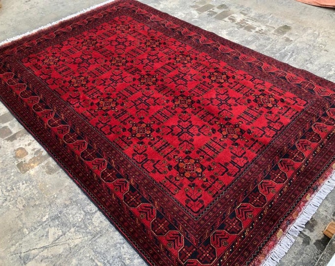 7x10 Afghan rug, fringe rug, morocco rug, red rug, dusty rose rug, indoor rug,teal rug, bathroom rug, sisal rugs, wool rug, floor rug