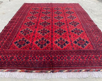 Flash Sale - Afghan Handmade | antique distressed persian rug, red rug, turkish rug, boho rug, outdoor patio rugs, manta patron, funky rug
